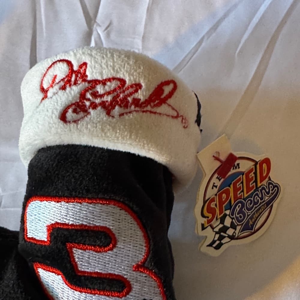 Black and White Christmas Stocking with Red Embroidery - Thumbnail 3
