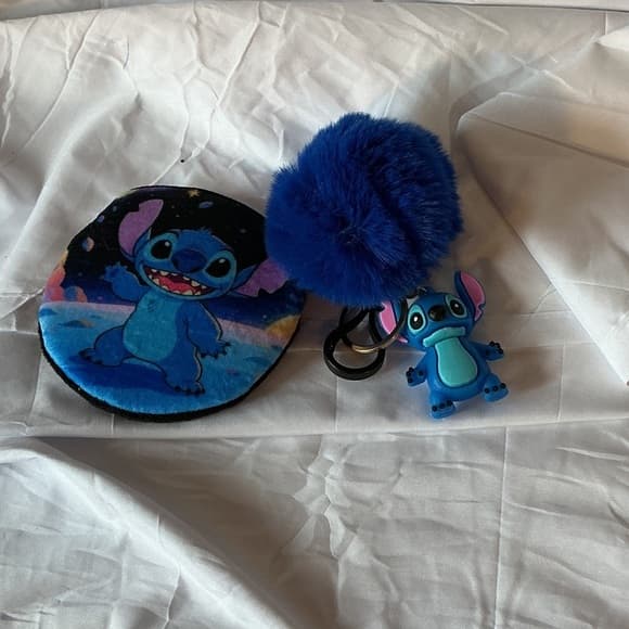 ⭐️Stitch Keychain with Pom Pom and Coin Purse - Thumbnail 7