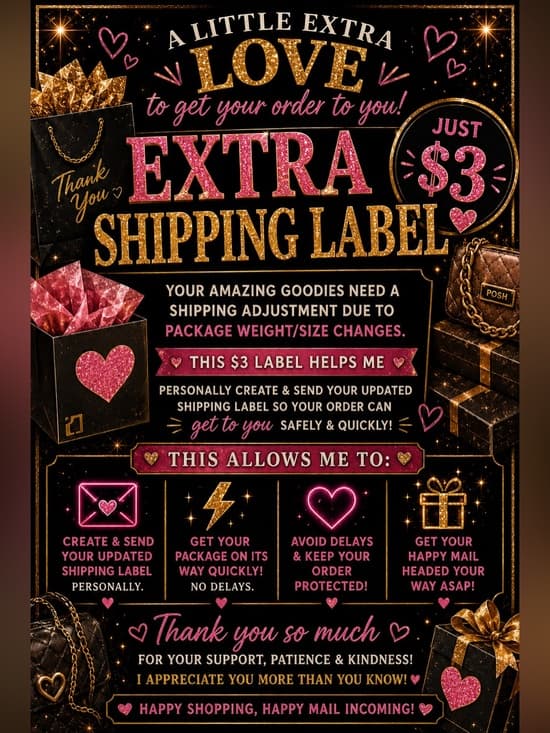 ⭐ Extra Shipping Label $3 | Package Weight Adjustment & Delivery Update - Thumbnail 2