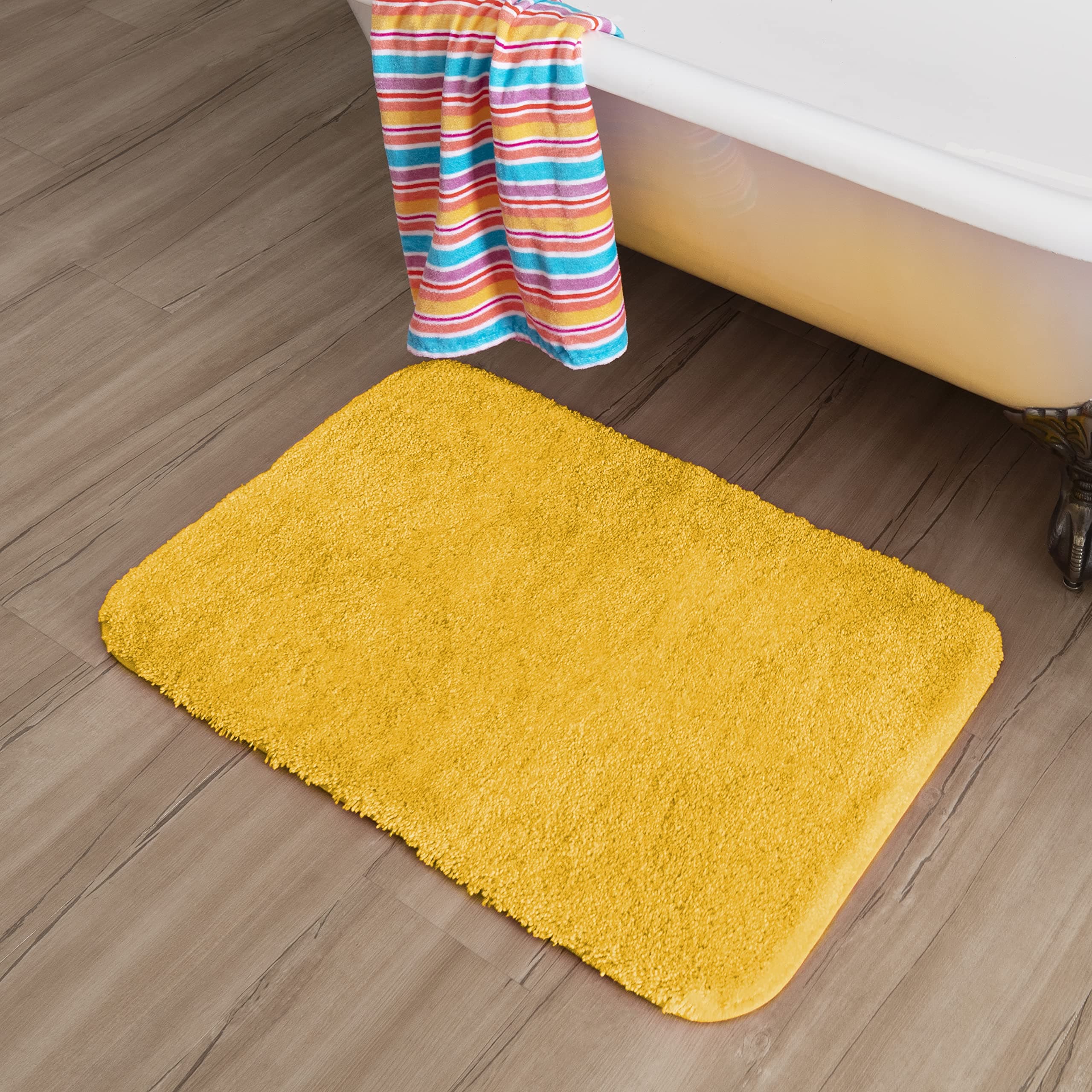 Mohawk Home Machine Washable Royal Bath Mat Dijon Yellow 2 X 3 4