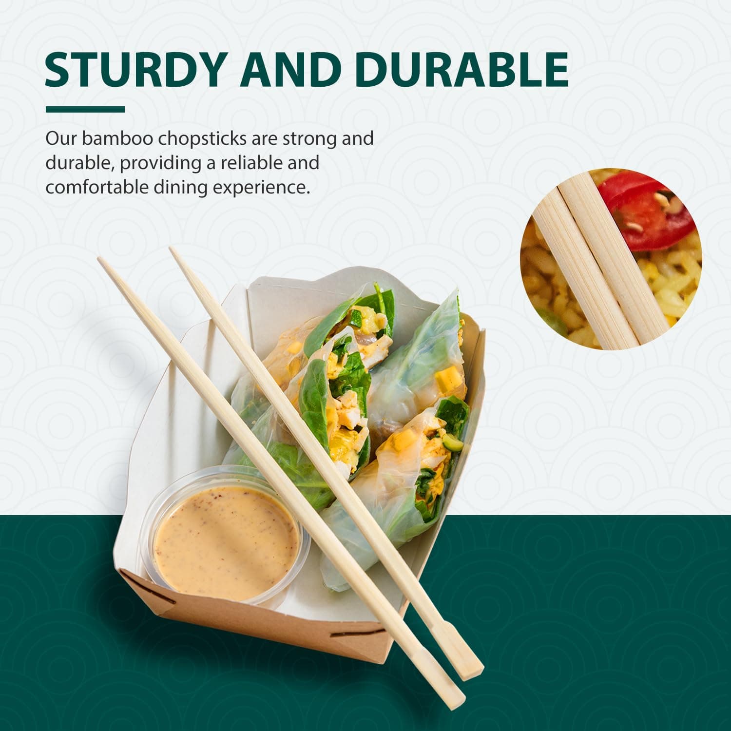 Soeos 500 Disposable Wooden Chopsticks Bulk Sushi Takeout Party Splinter-Free In - Thumbnail 5
