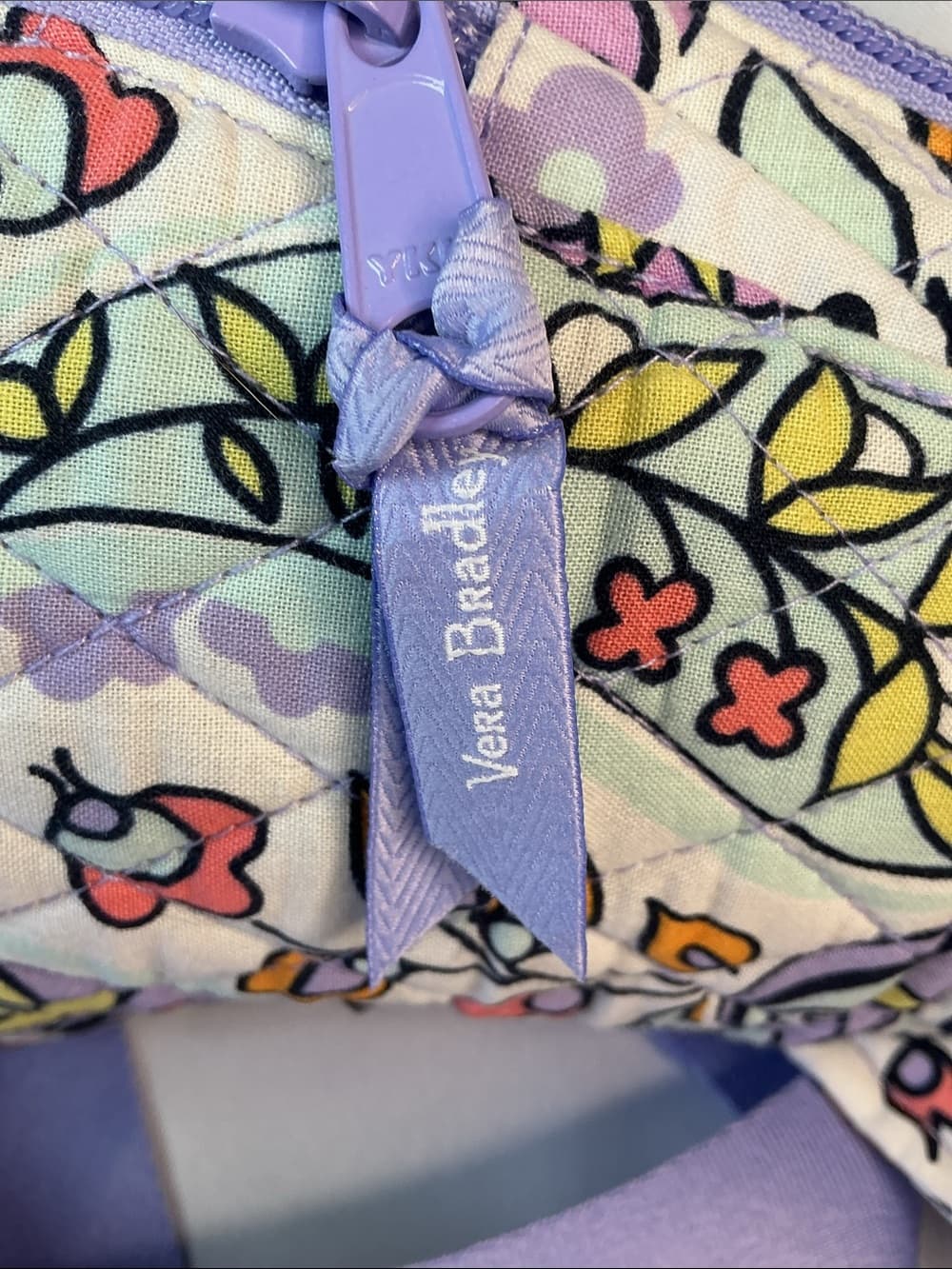 ⭐ Vera Bradley Lavender Paisley Quilted Crossbody Sling Bag