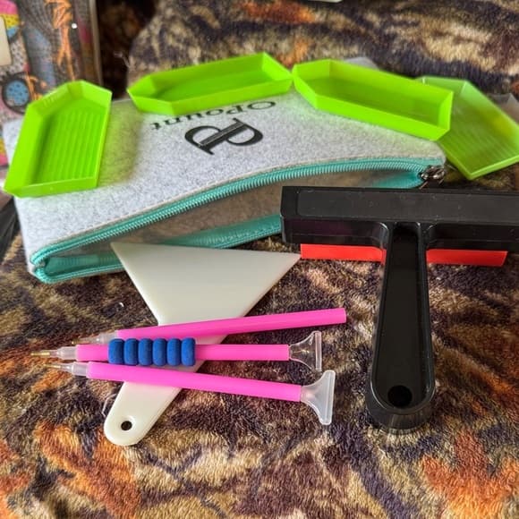 ★ Diamond Painting Tool Kit Organizer Trays Pens Roller Storage Pouch - Thumbnail 8
