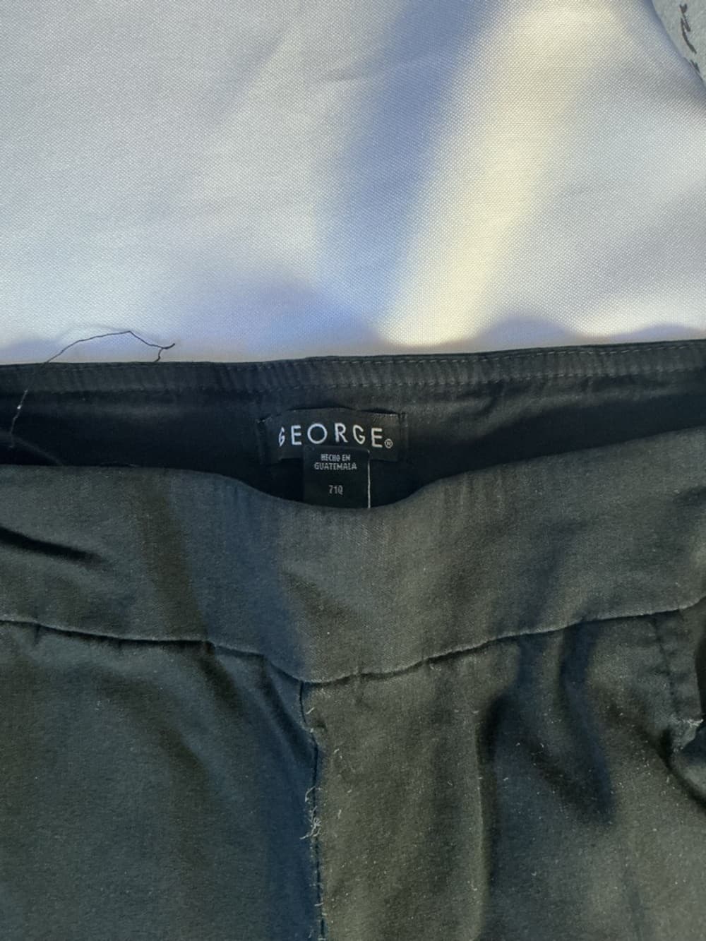 ⭐ George Black Pull On Pants Large 12-14 Elastic Waist Stretch Casual Work - Thumbnail 4