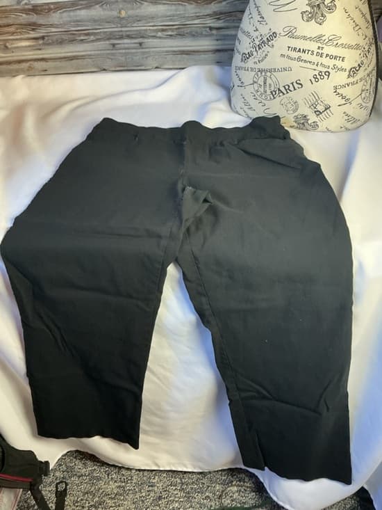 ⭐ George Black Pull On Pants Large 12-14 Elastic Waist Stretch Casual Work - Thumbnail 7