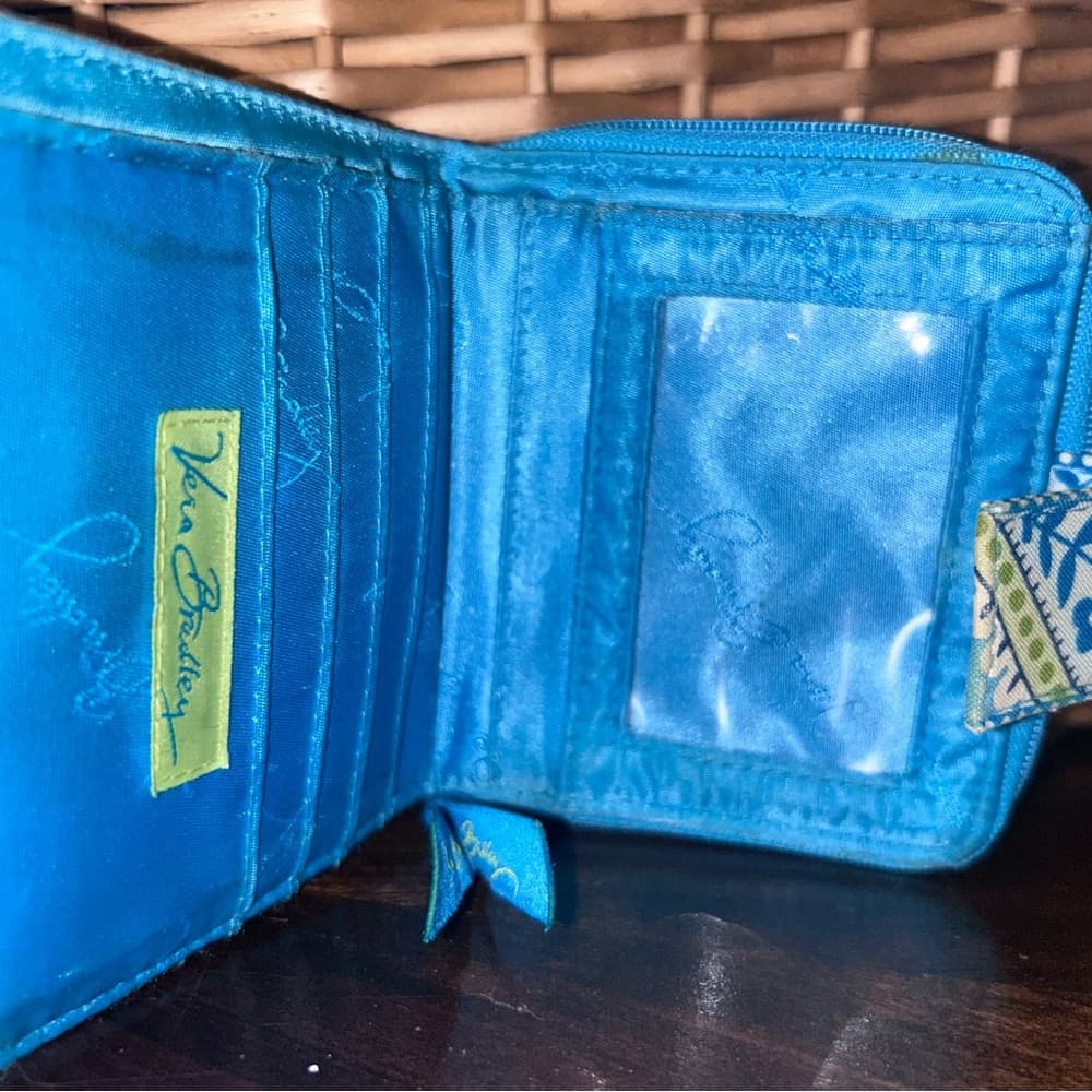 ★ Vera Bradley Blue Paisley Quilted Wallet Wristlet Organizer - Thumbnail 5
