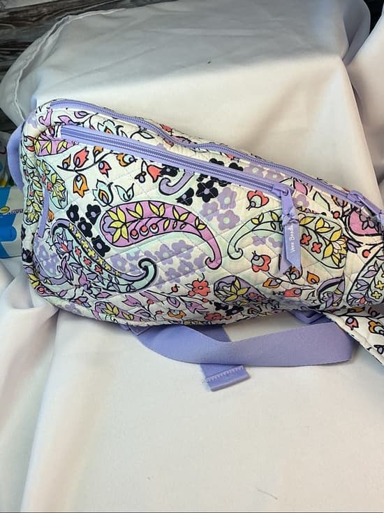 ⭐ Vera Bradley Lavender Paisley Quilted Crossbody Sling Bag - Thumbnail 7