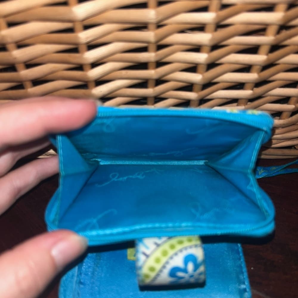 ★ Vera Bradley Blue Paisley Quilted Wallet Wristlet Organizer - Thumbnail 7
