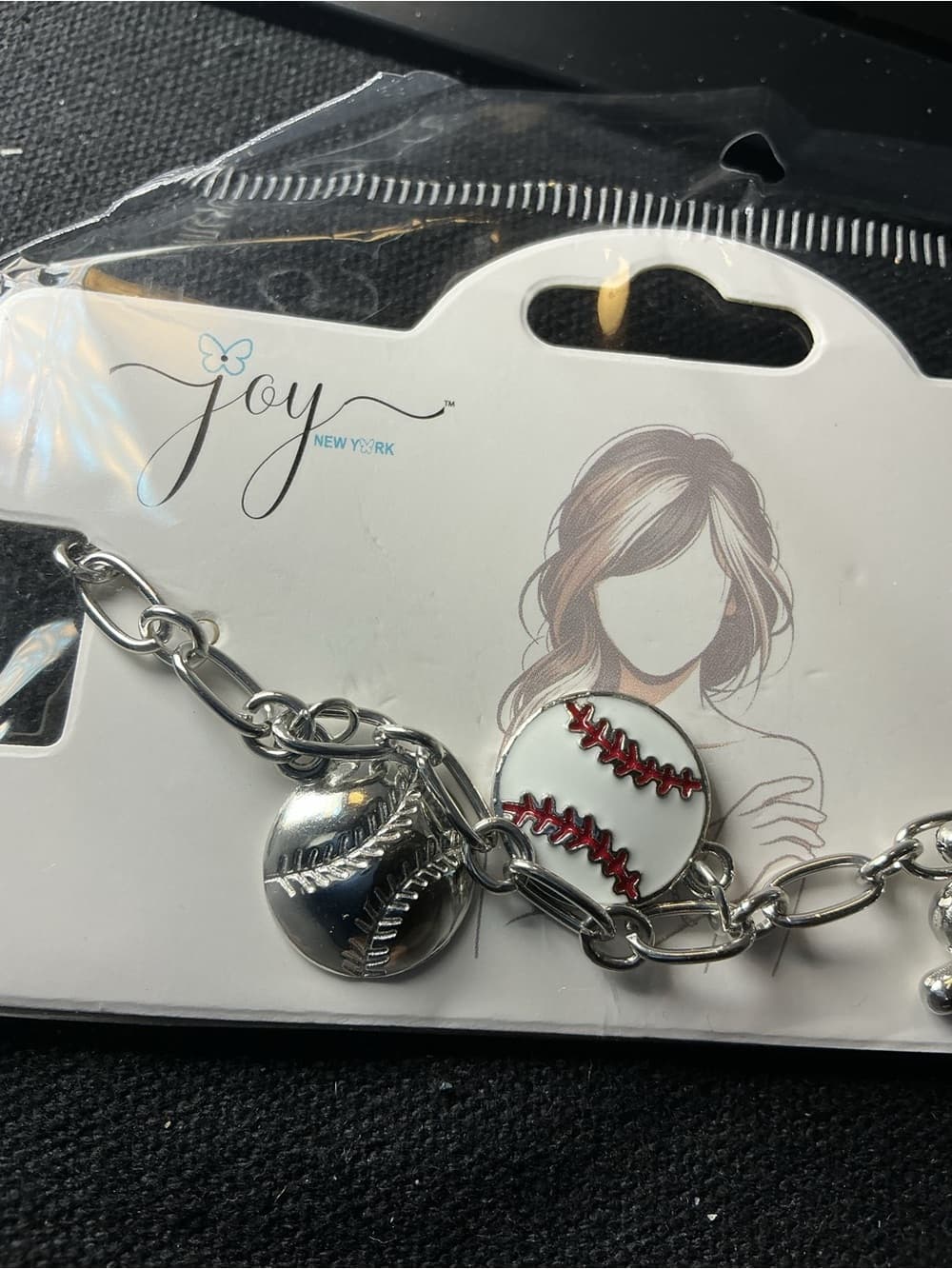 ★ Baseball Charm Bracelet Softball Baseball Fan Silver Tone Jewelry
