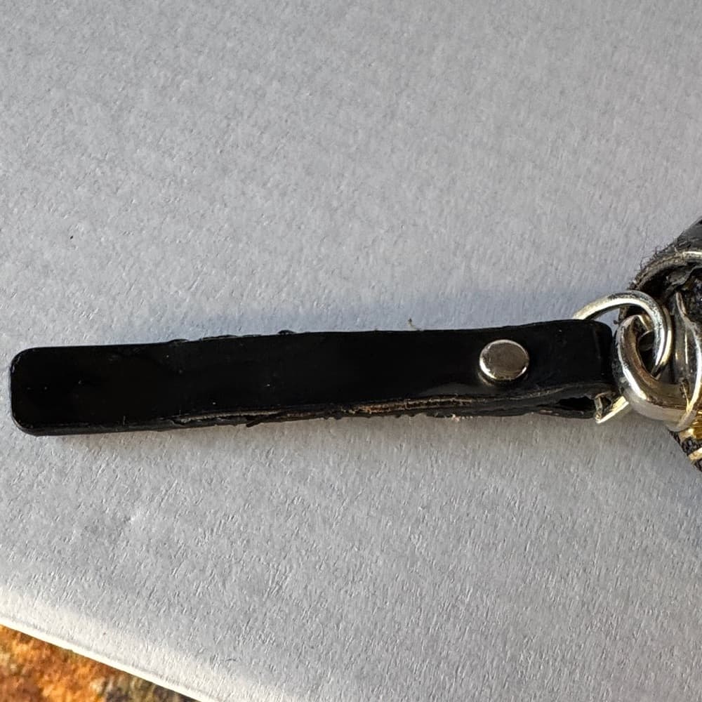 ★ Kate Spade Black Patent Ostrich Embossed Zip Around Wallet - Thumbnail 8
