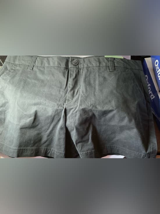 ★ Black Chino Shorts Women Casual Classic Mid Rise Everyday - Thumbnail 4