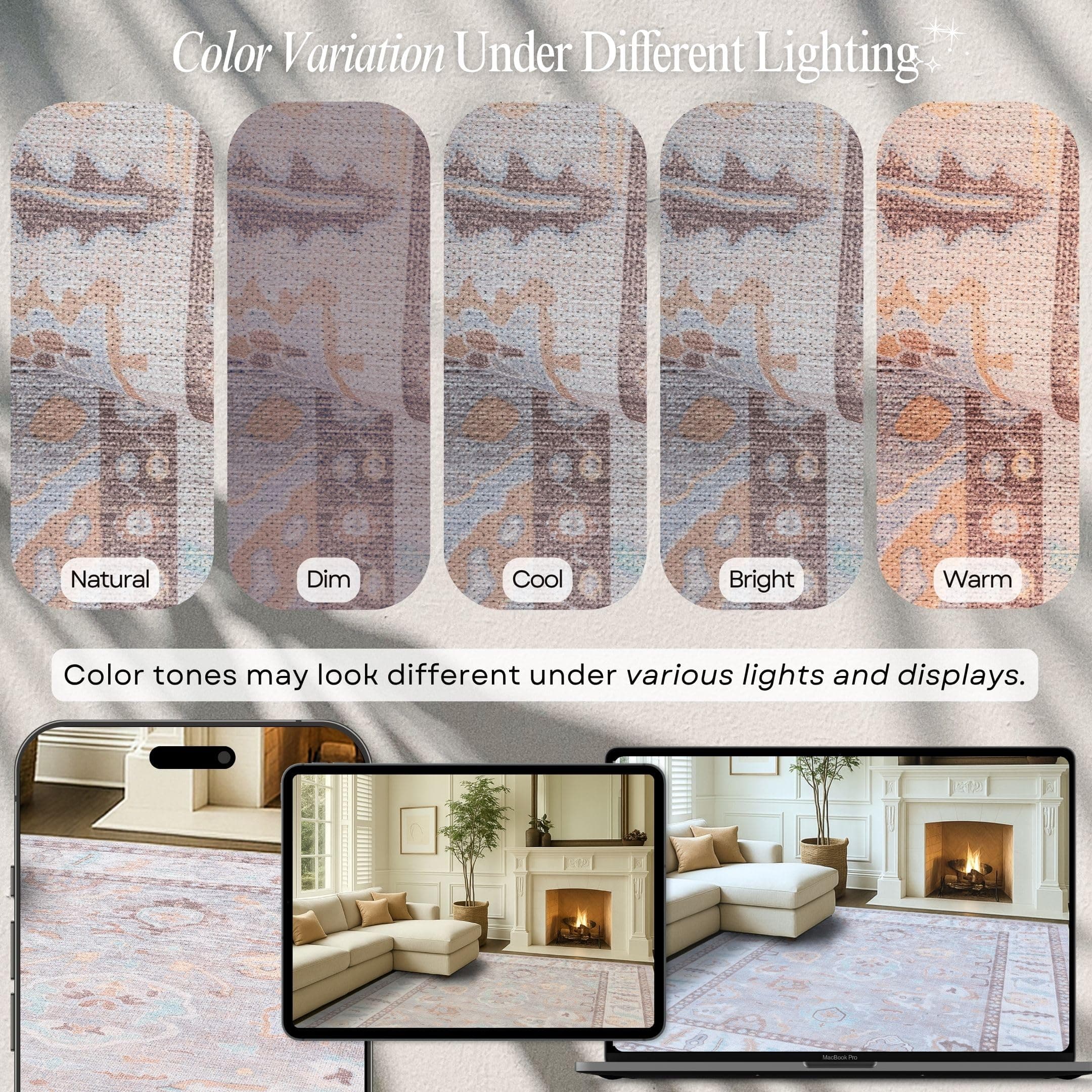 Fame Rugs Brown Modern Oushak Rug 26X13 Vintage Turkish Colorful Oriental - Thumbnail 5