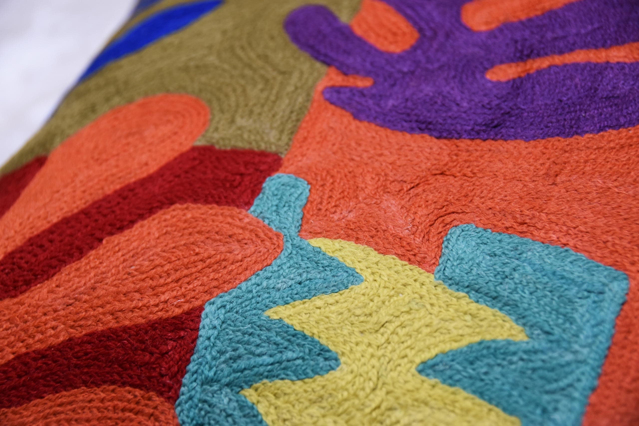 Kashmir Designs Matisse Decorative Pillow Cover Cutouts Hand Embroidered - Thumbnail 7