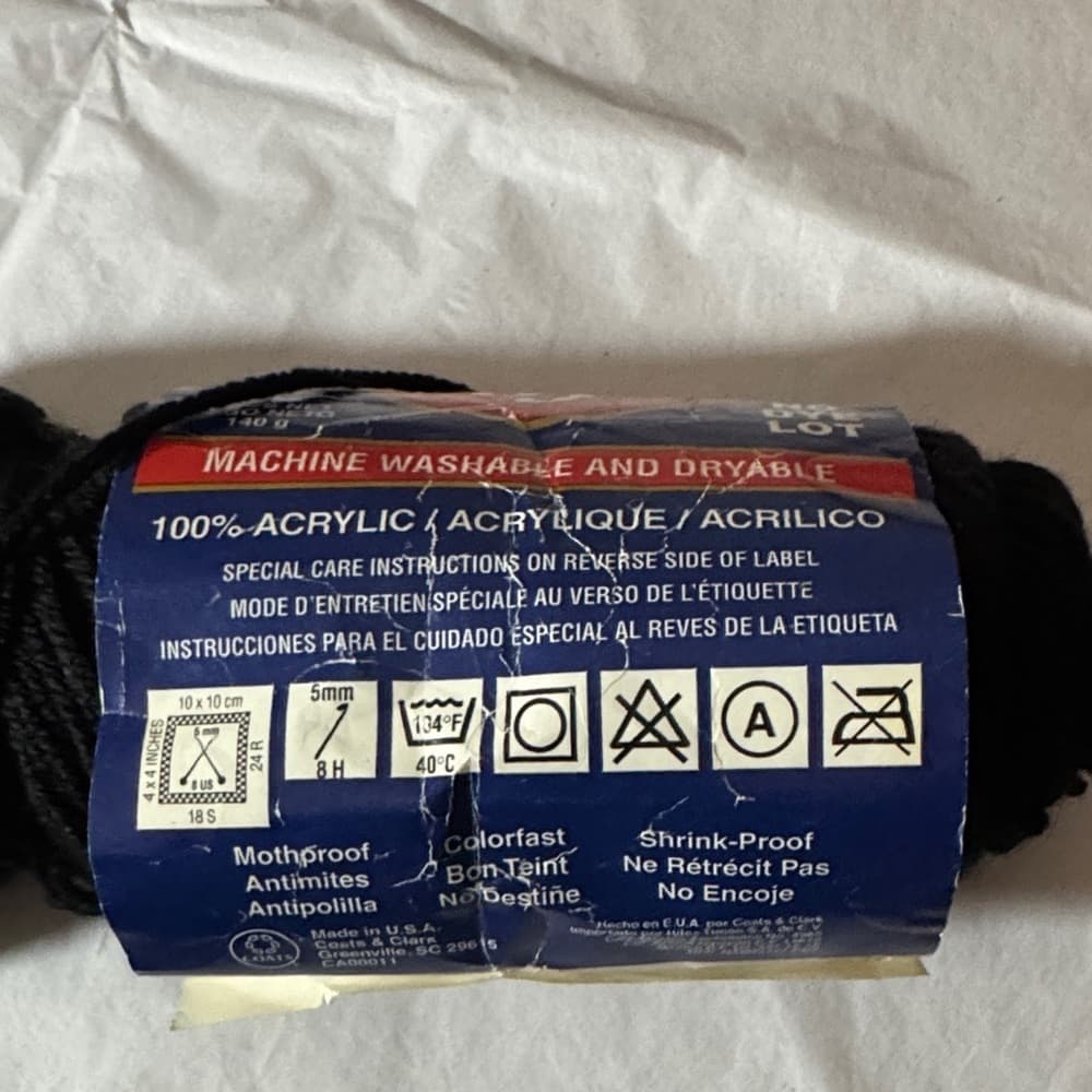 Red Heart Soft Black Yarn - Thumbnail 4