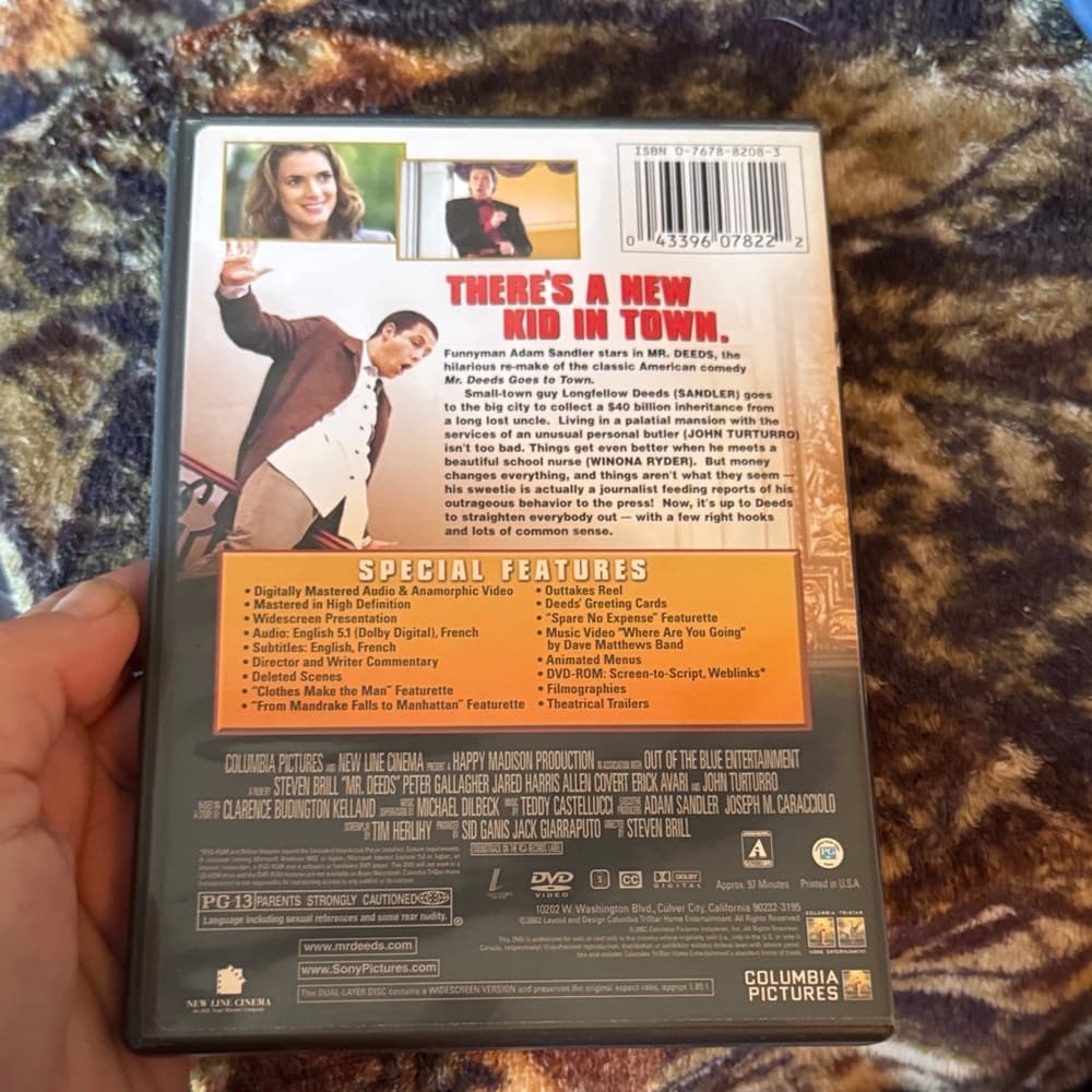 ★ Mr. Deeds DVD Adam Sandler Comedy Movie Winona Ryder Widescreen - Thumbnail 2