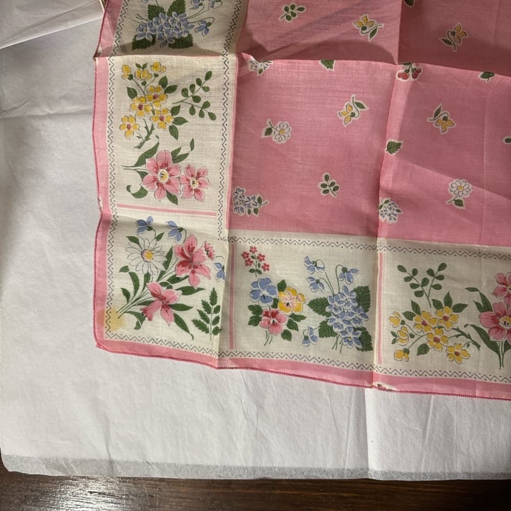 ★ Vintage Embroidered Ladies Handkerchief Set Boxed Floral Hankies Gift - Thumbnail 6