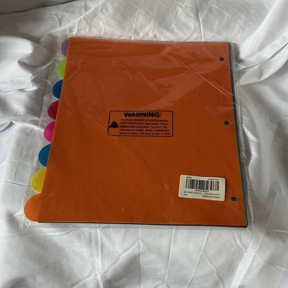 ★ Rainbow Tab Binder Dividers Organizer Insert Set School Office - Thumbnail 3