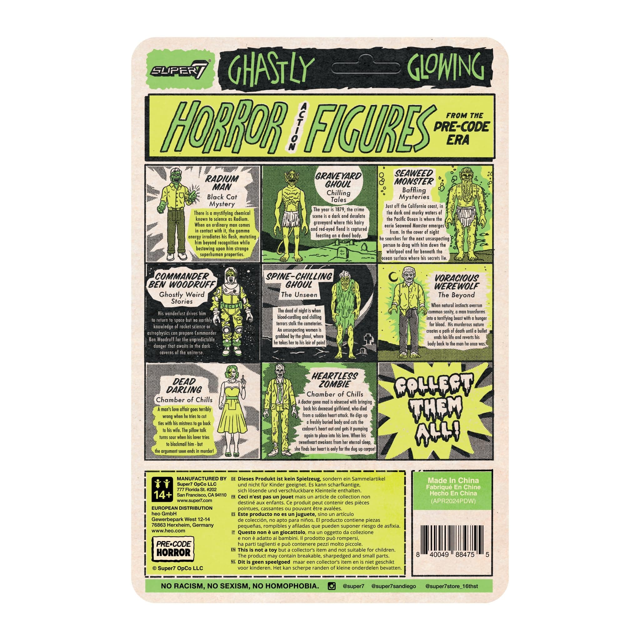 Super7 Pre-Code Horror Chamber Of Chills Heartless Zombie Glow In The Dark - - Thumbnail 4