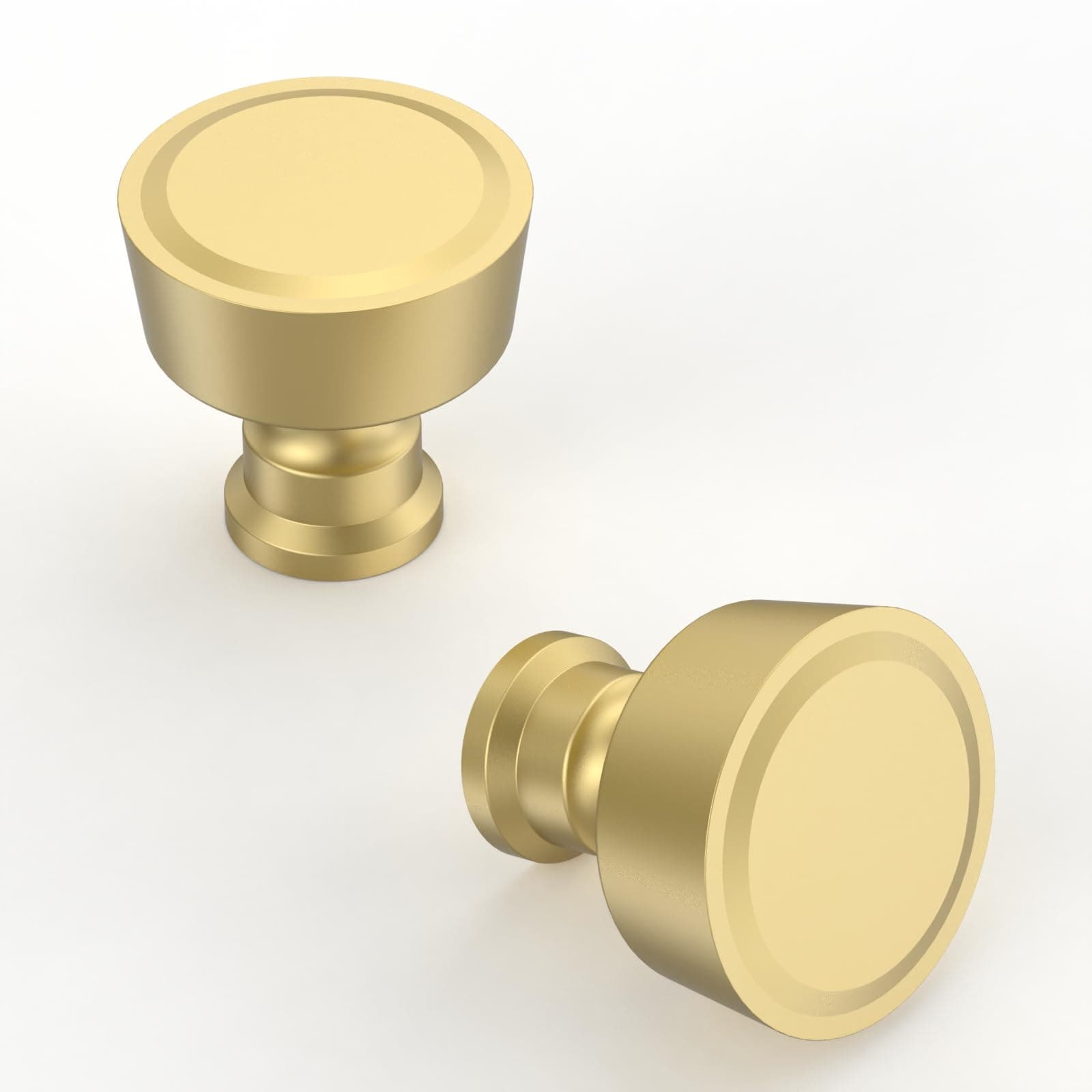 Asidrama 10 Pack Brushed Gold Kitchen Cabinet Knobs Cabinet Hardware Zinc Knobs
