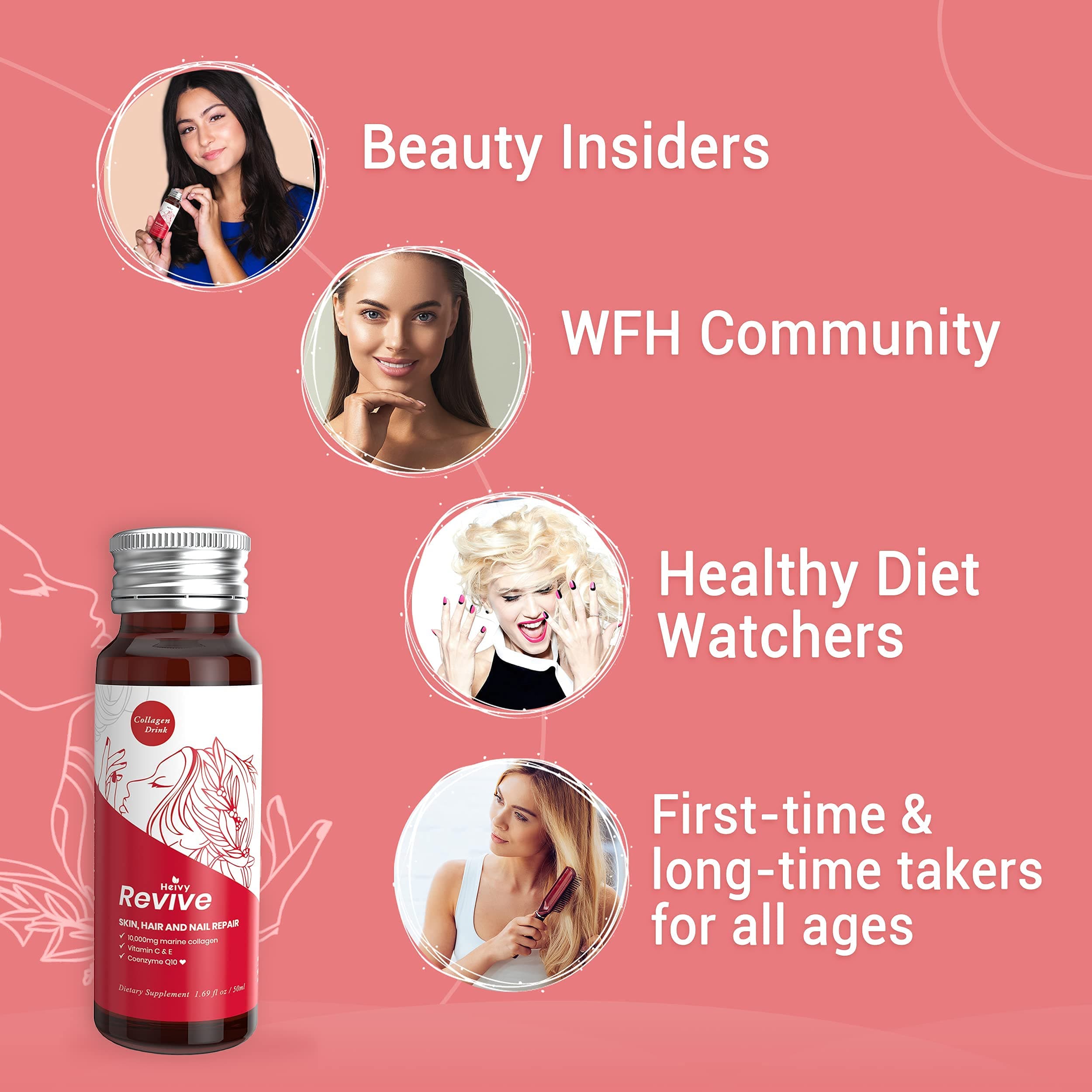 Heivy Liquid Collagen For Women Collagen Drink 10000Mg Marine Collagen Peptides - Thumbnail 4