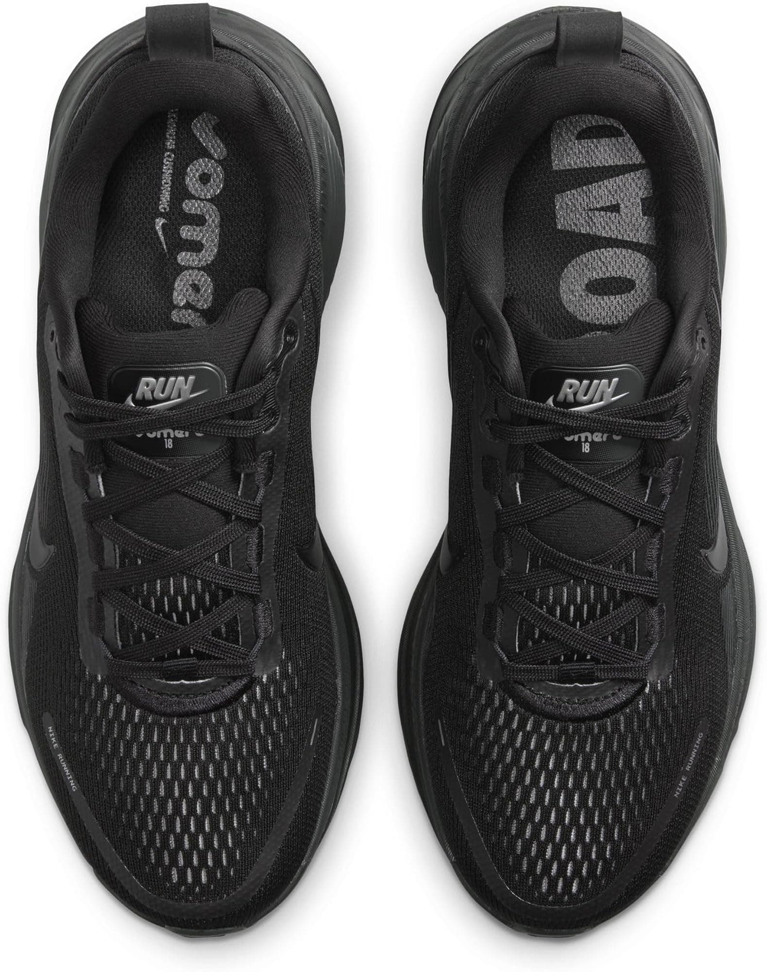 Nike Womens Vomero 18 - Black/Black/Dark Smoke Grey/Light Smoke Grey - 9 - Thumbnail 5
