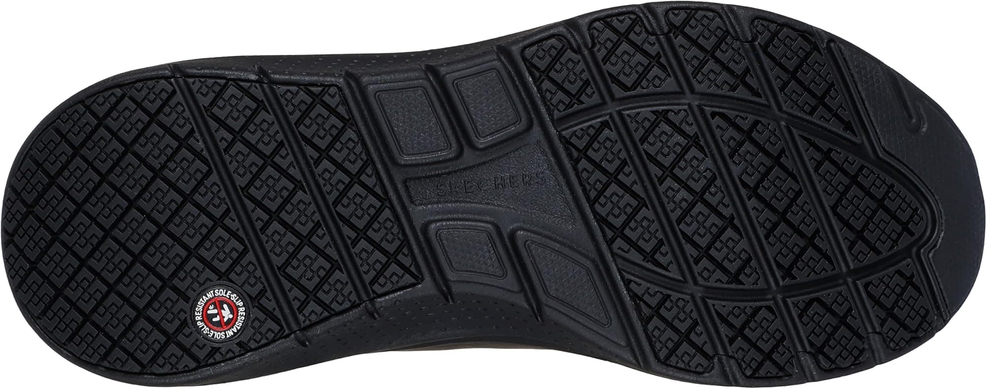 Skechers Womens Arch-fit 2.0 Slip Resitant Black Leather - Black - 6 - Thumbnail 4