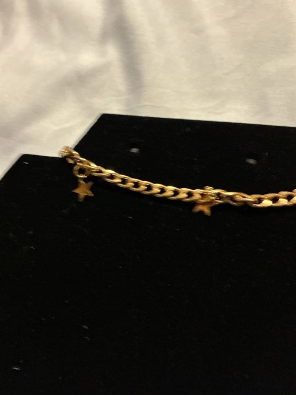Gold Tone Star Charm Chain Bracelet Chunky Link Dainty Trendy - Thumbnail 2