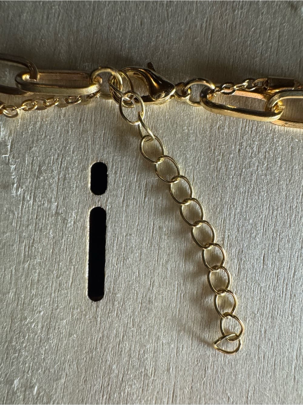 Gold-Tone Layered Pendant Necklace with Link Chain - Thumbnail 8