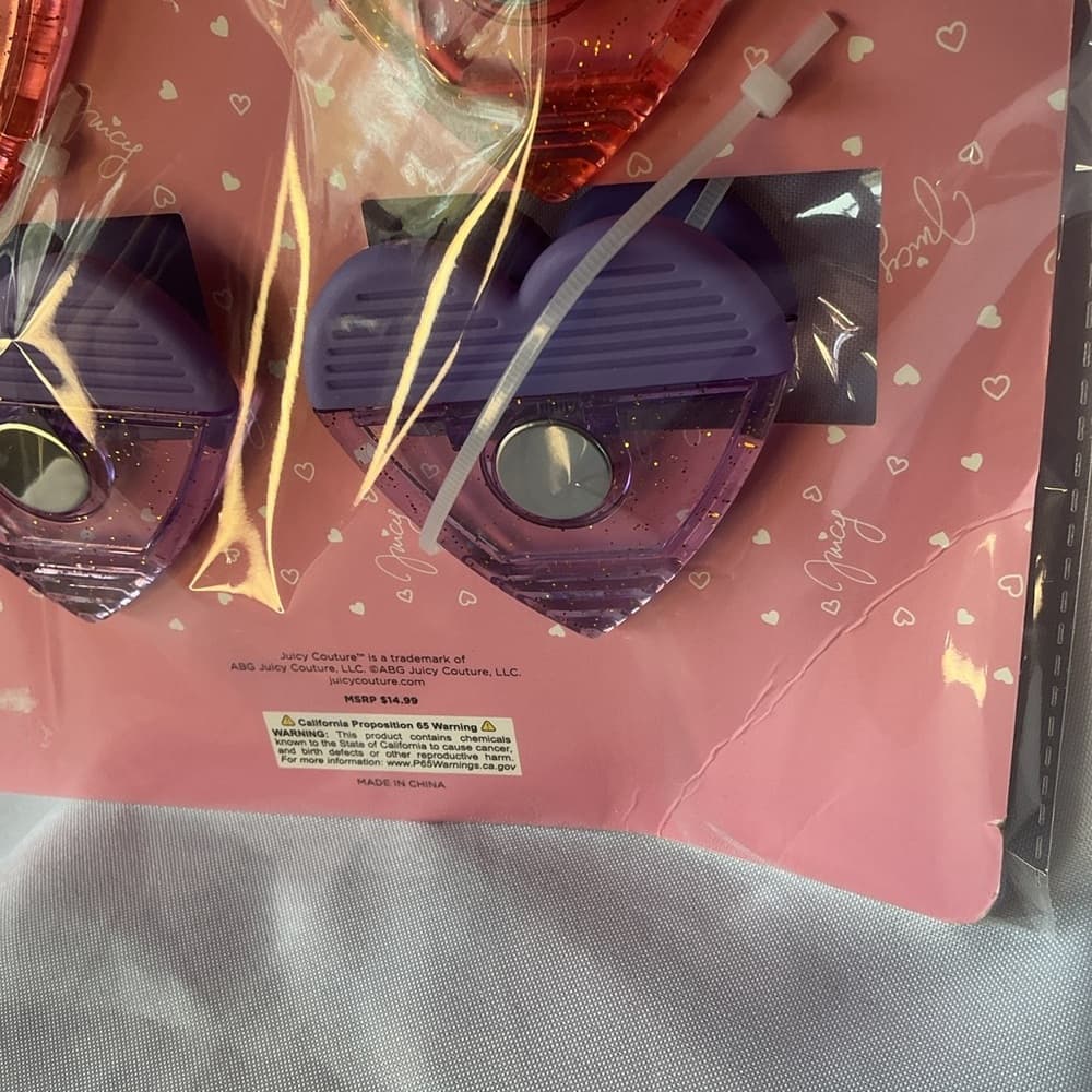 Juicy Couture Pink and Purple Heart Magnetic Clips - Thumbnail 4