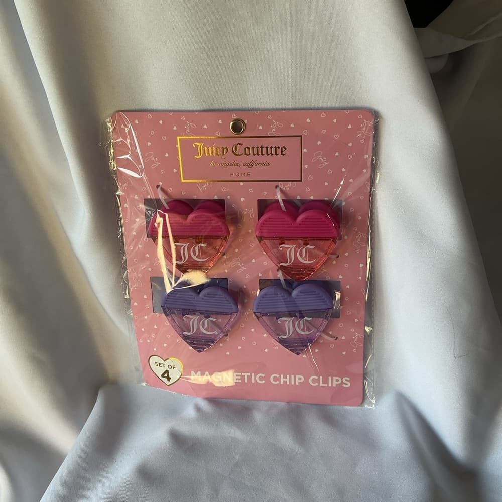 Juicy Couture Pink and Purple Heart Magnetic Clips - Thumbnail 5