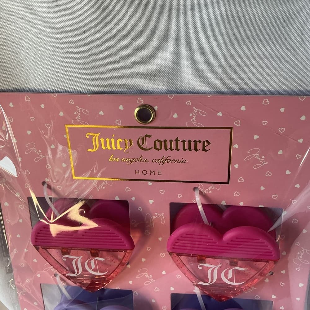 Juicy Couture Pink and Purple Heart Magnetic Clips