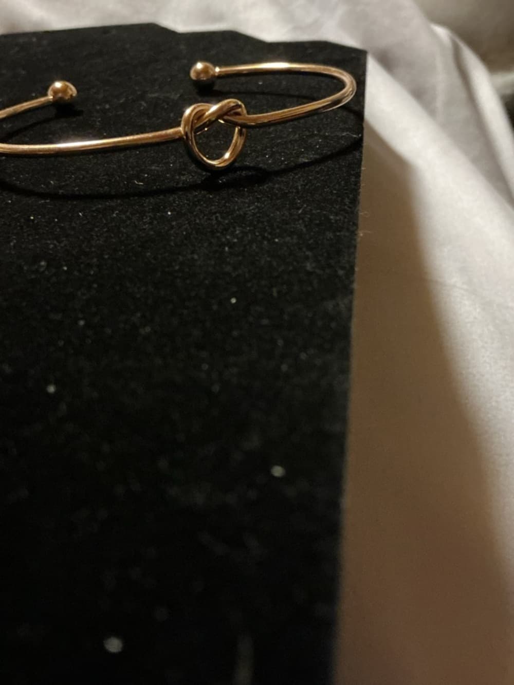 ★ Minimalist Gold Tone Open Knot Cuff Bracelet - Thumbnail 2