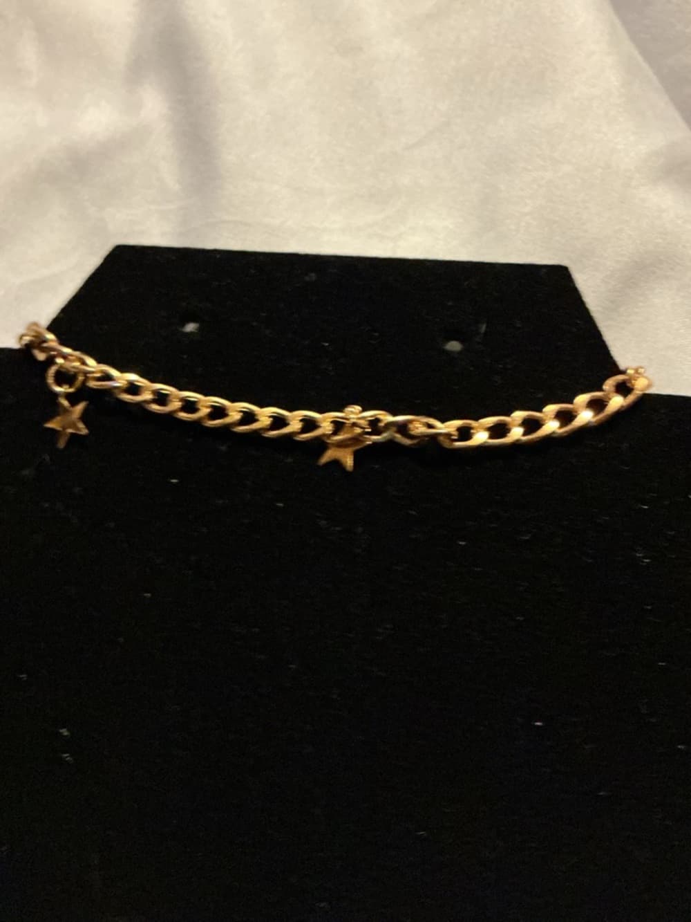 Gold Tone Star Charm Chain Bracelet Chunky Link Dainty Trendy - Thumbnail 4