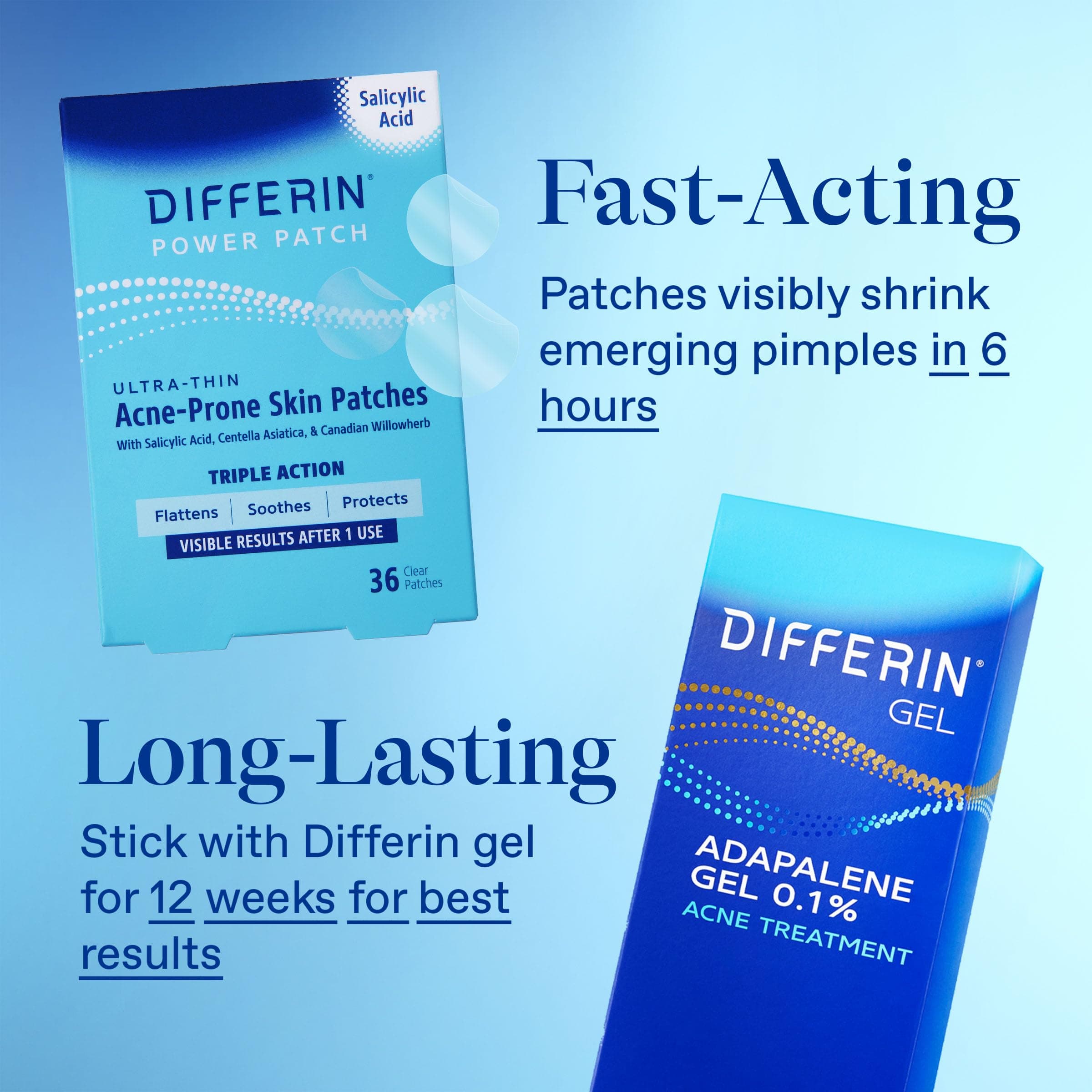 Differin Acne Fighter Pack Salicylic Acid Pimple Patches 36 Count Acne Treatment - Thumbnail 7