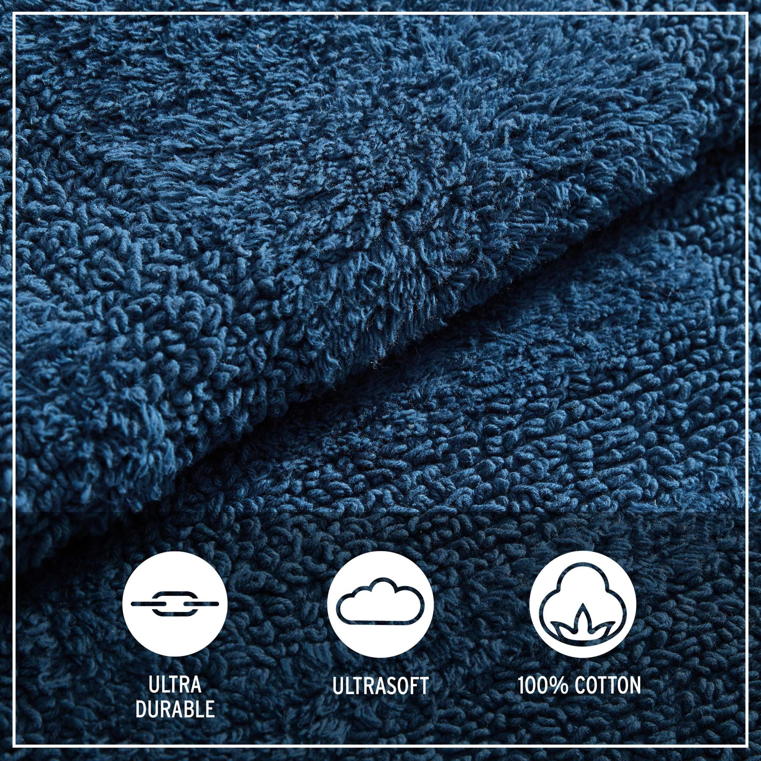 Eddie Bauer Logan Cotton Bath Rug - Soft, Plush, Fast Drying, Washable - Thumbnail 4