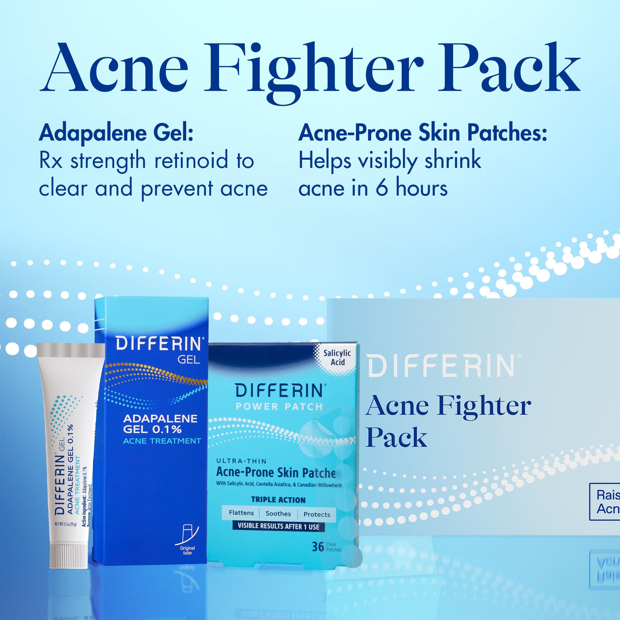 Differin Acne Fighter Pack Salicylic Acid Pimple Patches 36 Count Acne Treatment - Thumbnail 3