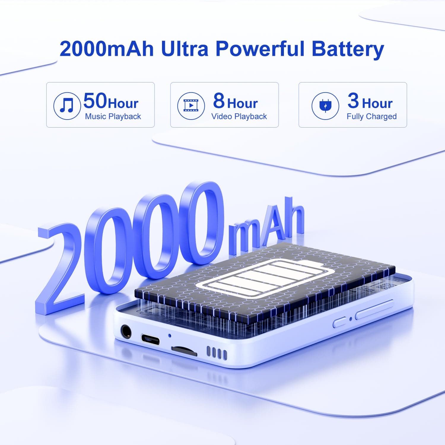 96GB MP3 Player with Bluetooth and WiFi, Portable 4.02" IPS Touchscreen MP4 Play - Thumbnail 7