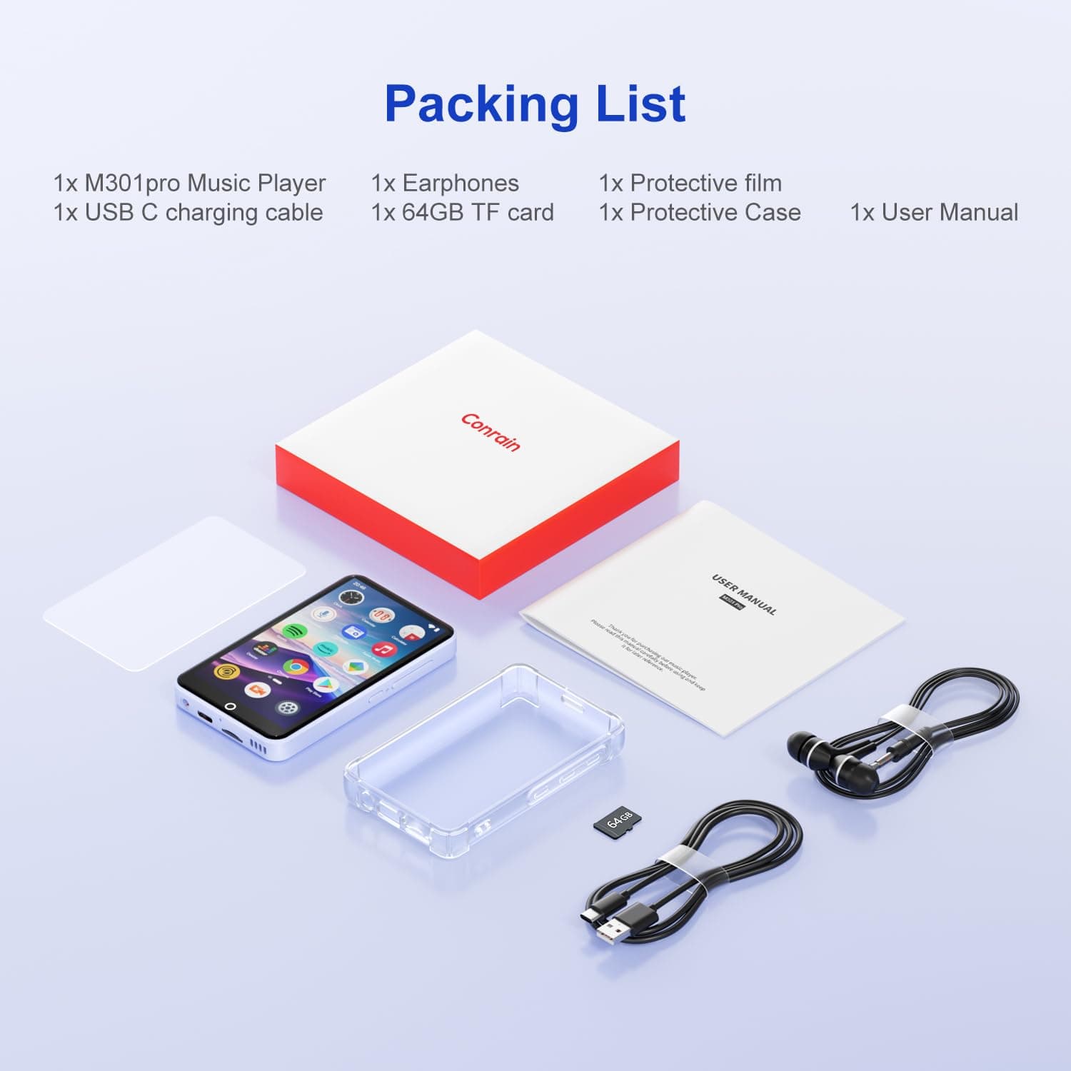 96GB MP3 Player with Bluetooth and WiFi, Portable 4.02" IPS Touchscreen MP4 Play - Thumbnail 8