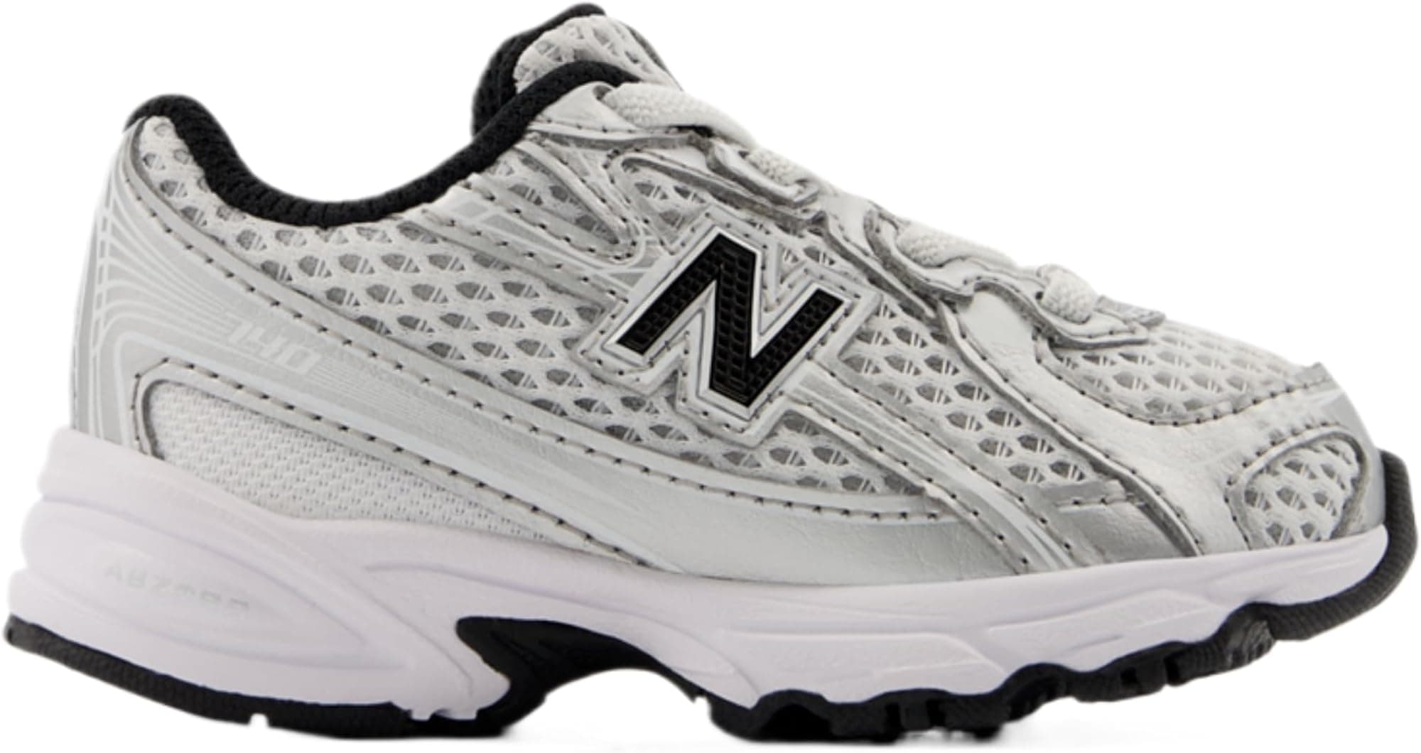 New Balance Unisex-Child 740 Bungee Lace (Infant/Toddler) - Silver Metallic - 6