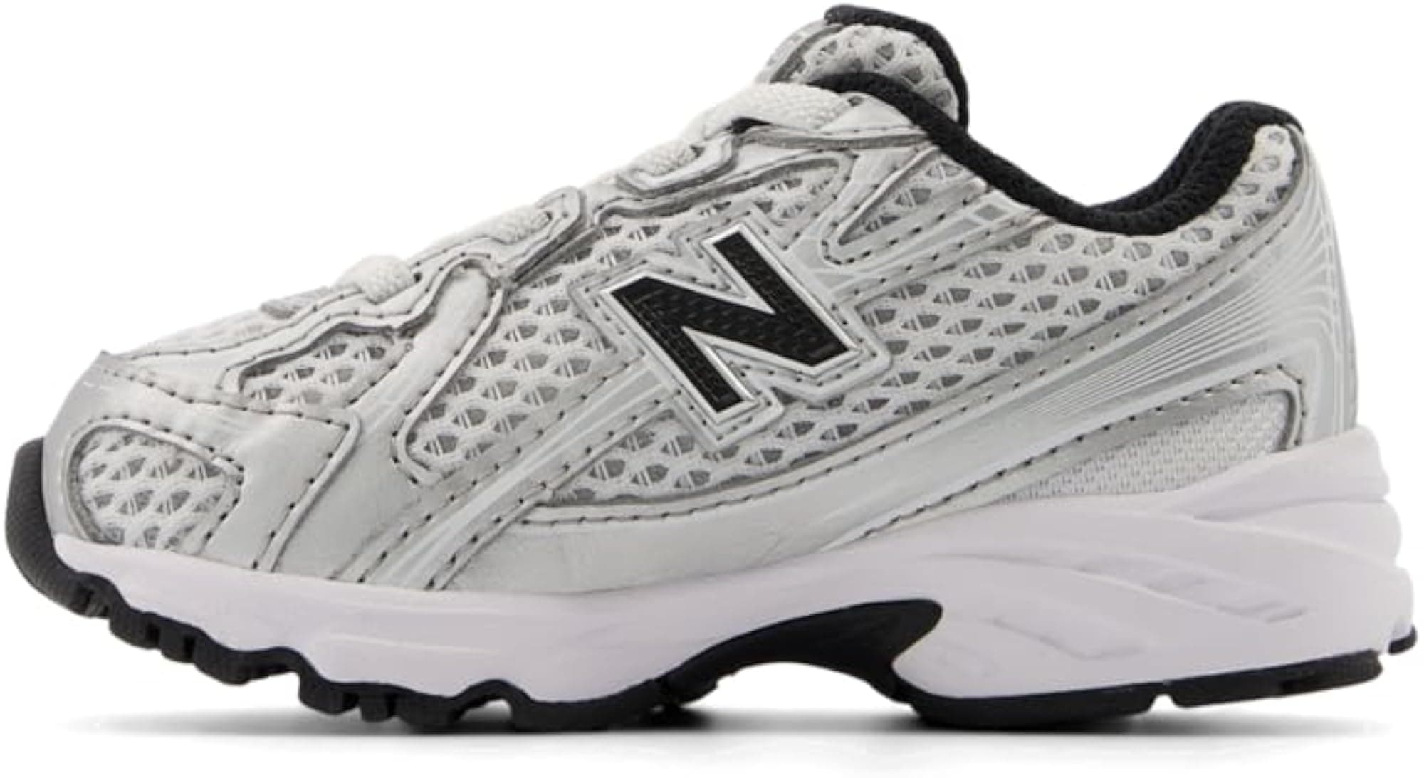 New Balance Unisex-Child 740 Bungee Lace (Infant/Toddler) - Silver Metallic - 6 - Thumbnail 2