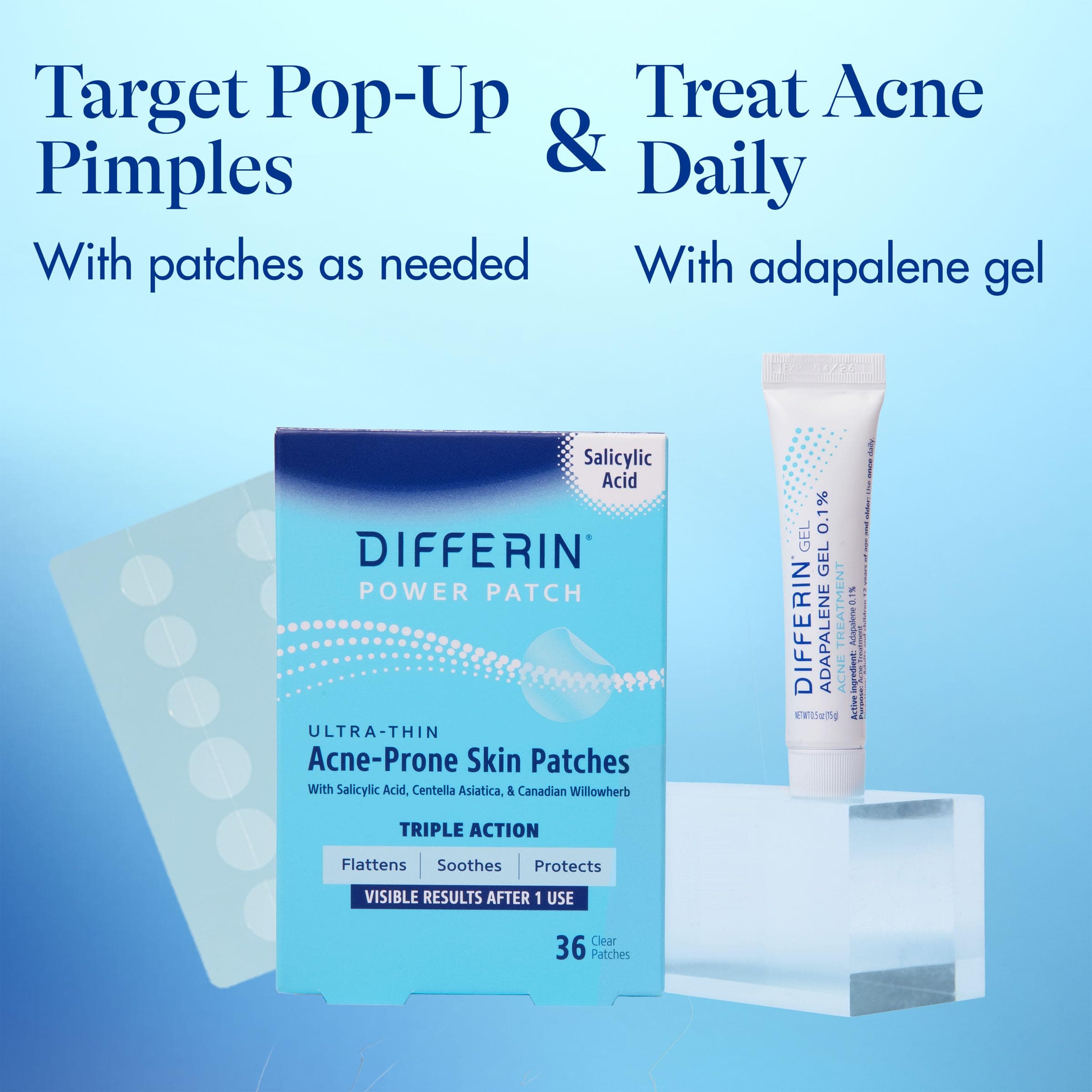 Differin Acne Fighter Pack Salicylic Acid Pimple Patches 36 Count Acne Treatment - Thumbnail 4