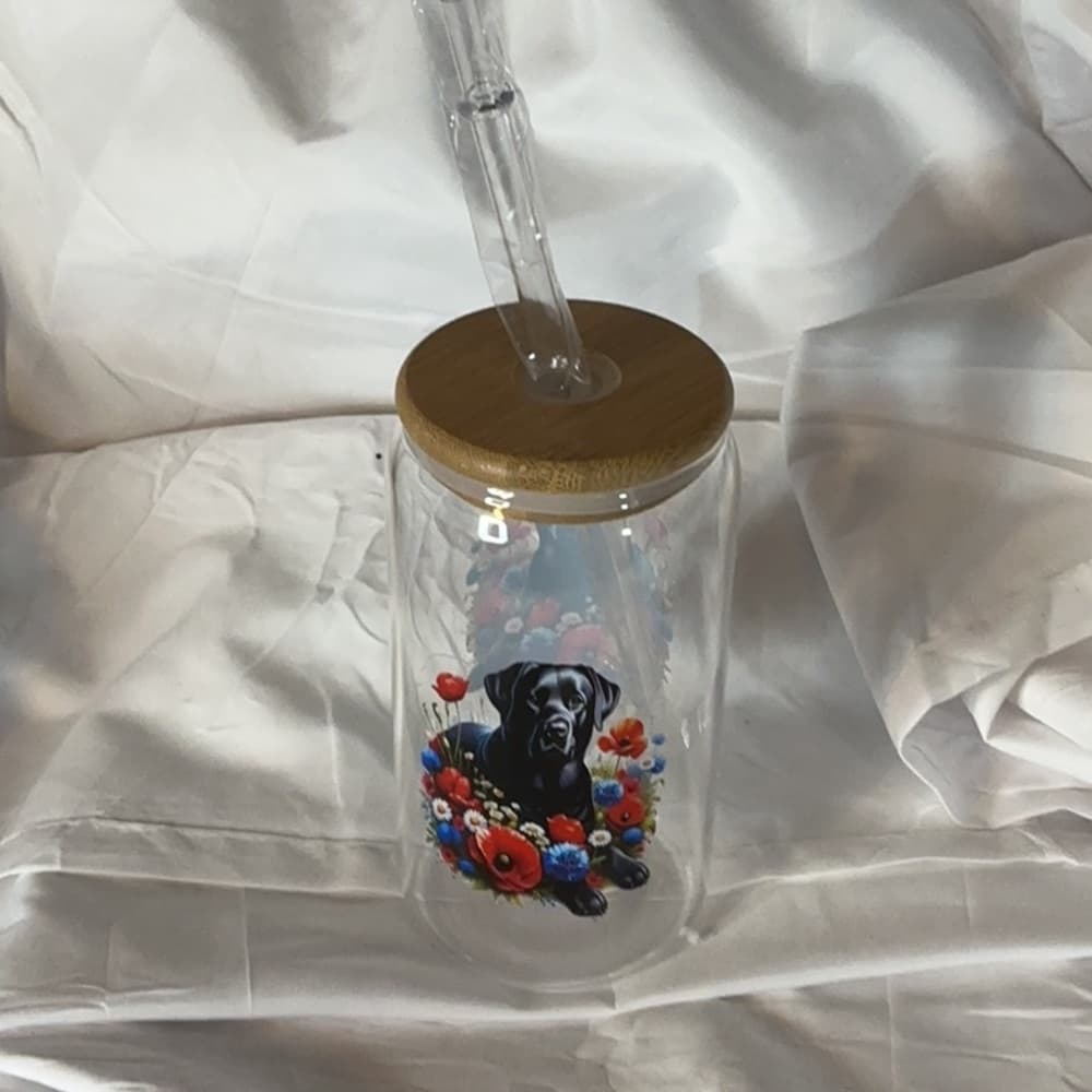 Tumblers with Bamboo Lids and Glass Straws - Thumbnail 3