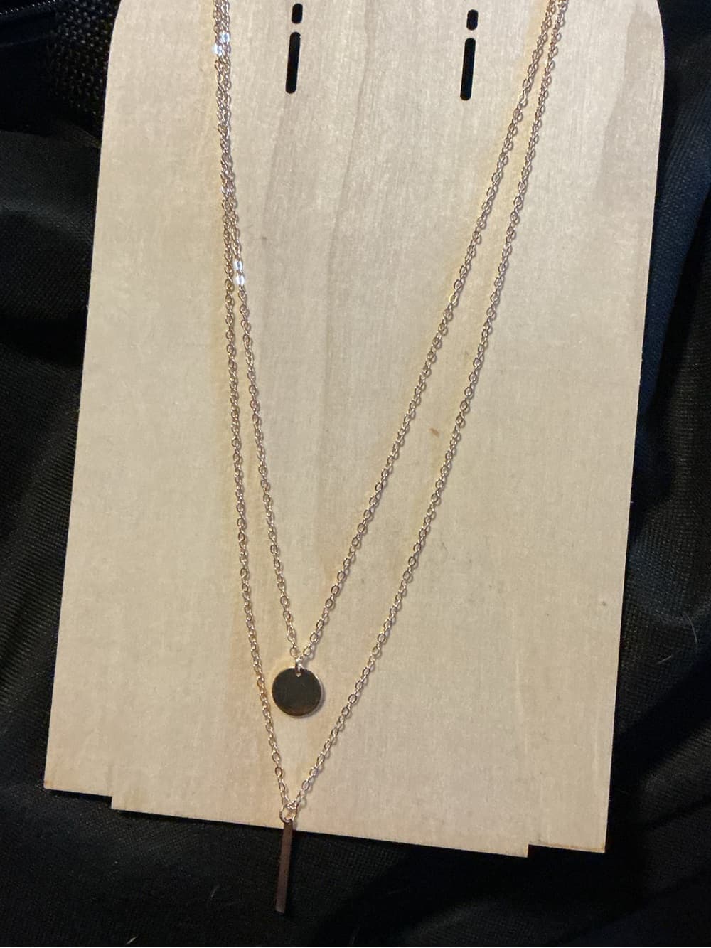Minimal Layered Silver Pendant Necklace - Women Jewelry - Thumbnail 4
