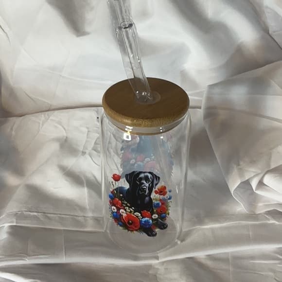 Tumblers with Bamboo Lids and Glass Straws - Thumbnail 4