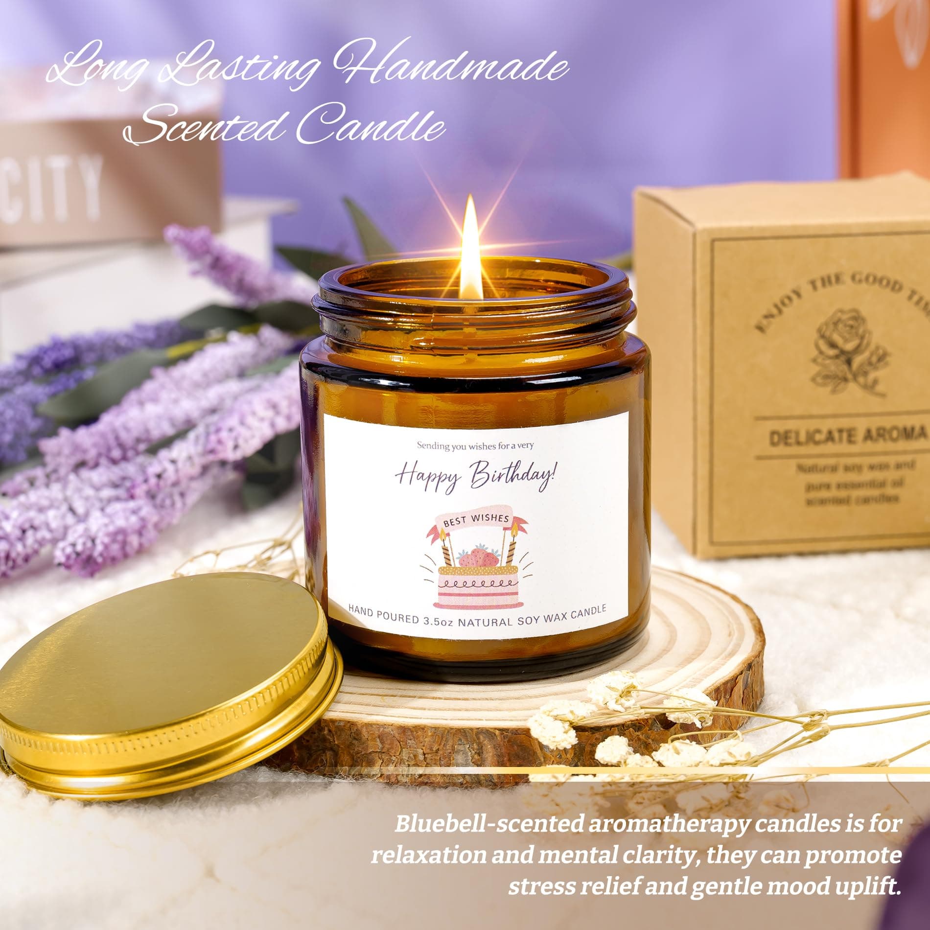 Birthday Gifts for Women, Unique Happy Birthday Gift Basket, Self Care Gift Care - Thumbnail 4