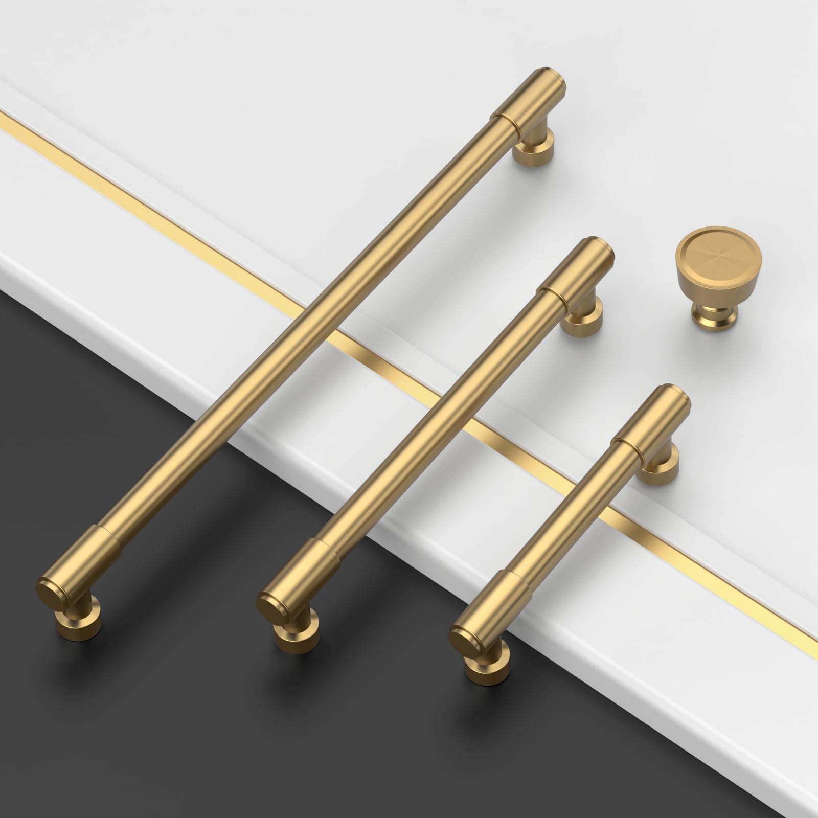 Asidrama 10 Pack 7.5 Inch(192mm) Champagne Bronze Kitchen Cabinet Handles, Cabin - Thumbnail 6