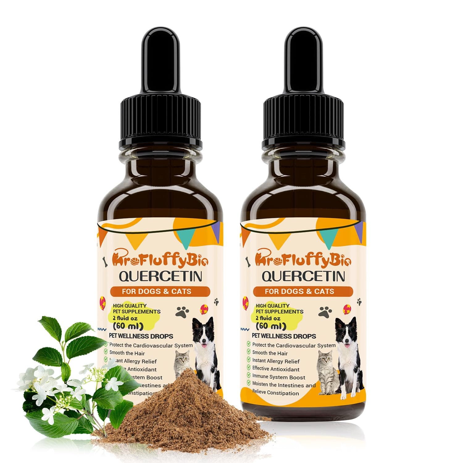 Quercetin for Dogs, Dog Quercetin Liquid Drops, Dog Quercetin Herbal Supplement