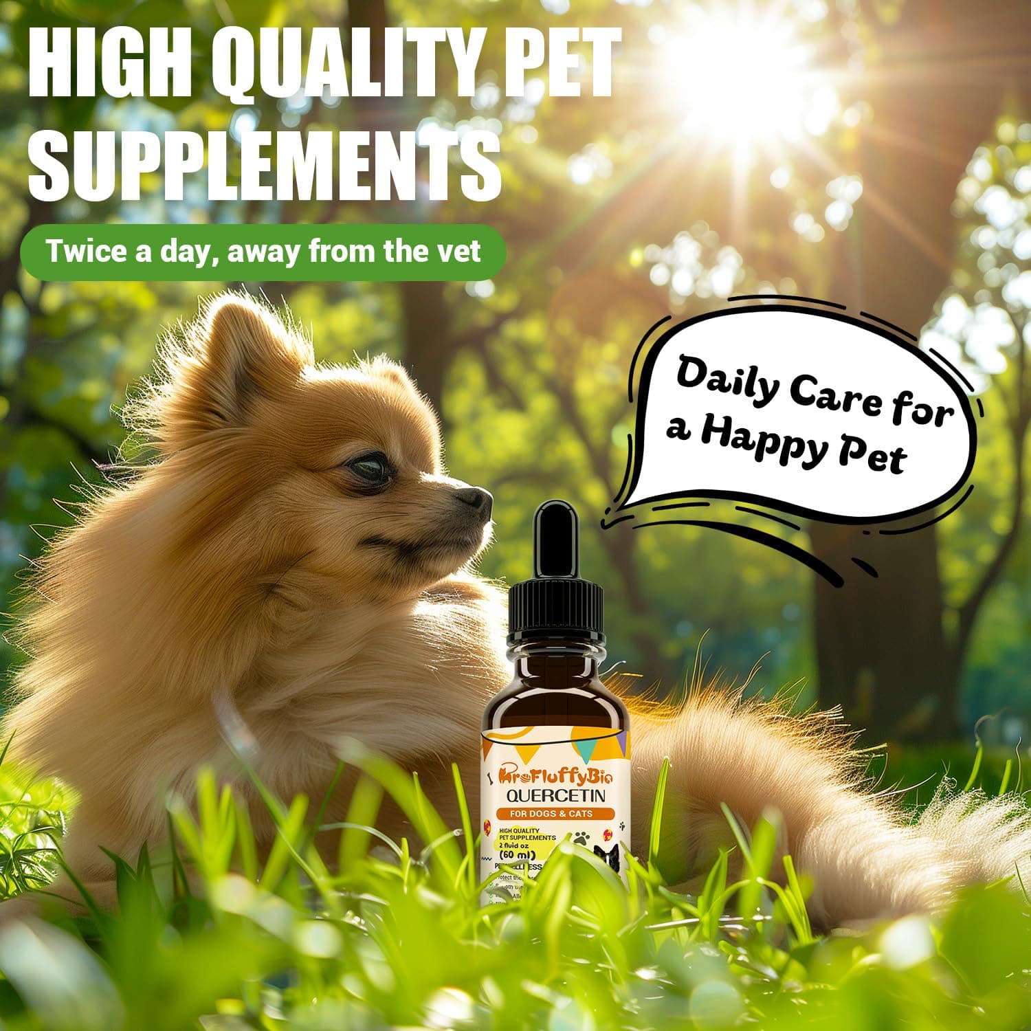 Quercetin for Dogs, Dog Quercetin Liquid Drops, Dog Quercetin Herbal Supplement - Thumbnail 7