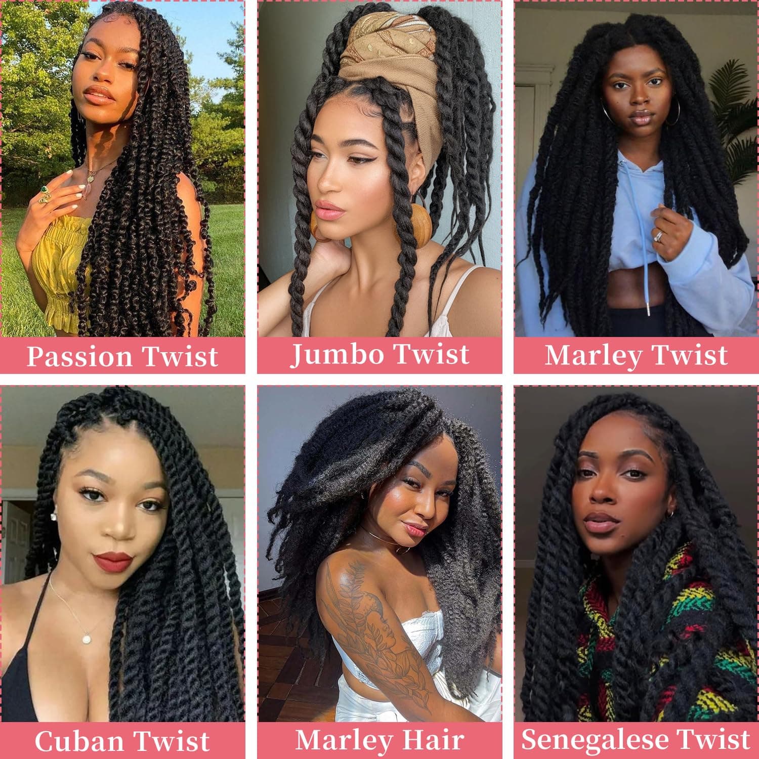 Marley Twist Braiding Hair-18Inch 8packs Cuban Twist Hair Soft Marley Hair for B - Thumbnail 6