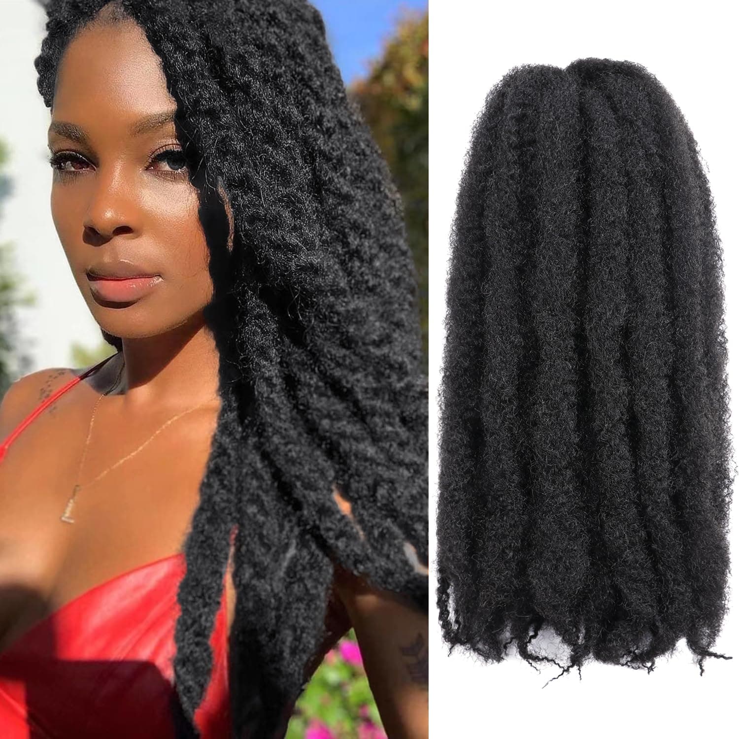 Marley Twist Braiding Hair-18Inch 8packs Cuban Twist Hair Soft Marley Hair for B